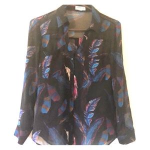 Express sheer portofino blouse sz med